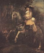 REMBRANDT Harmenszoon van Rijn portrait of Frederick Ribel on horseback (mk33) painting